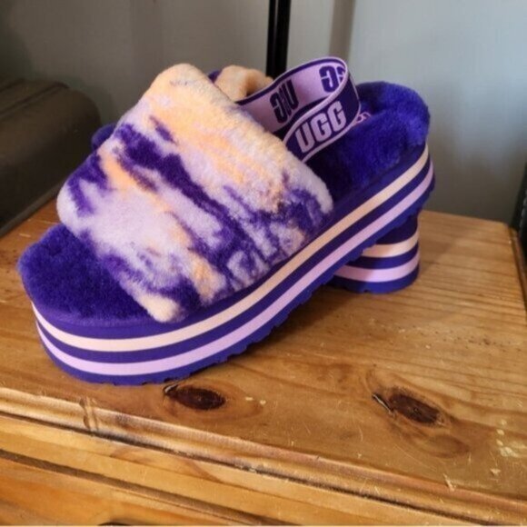 UGG Disco Marble Platform Slide Slippers Women's Size 11 - Picture 9 of 10